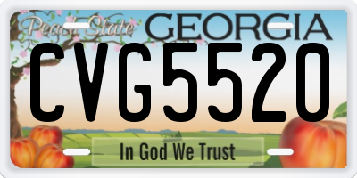 GA license plate CVG5520