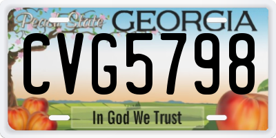 GA license plate CVG5798