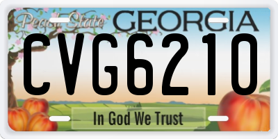 GA license plate CVG6210