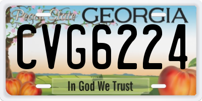 GA license plate CVG6224
