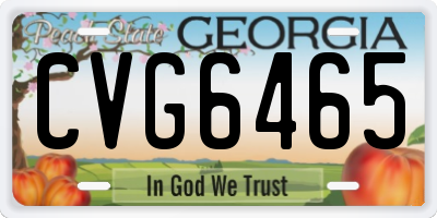GA license plate CVG6465