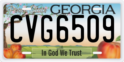 GA license plate CVG6509