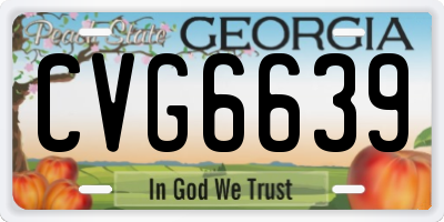 GA license plate CVG6639