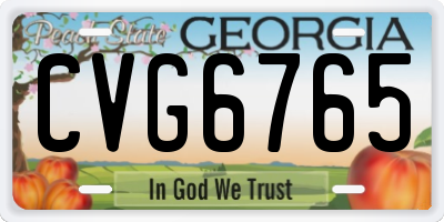 GA license plate CVG6765