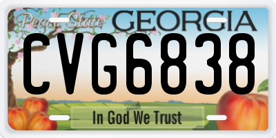 GA license plate CVG6838