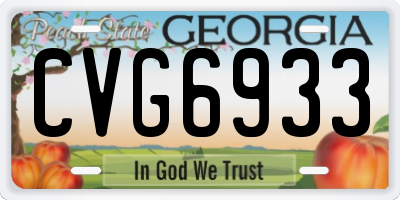 GA license plate CVG6933