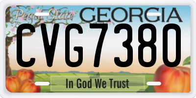 GA license plate CVG7380