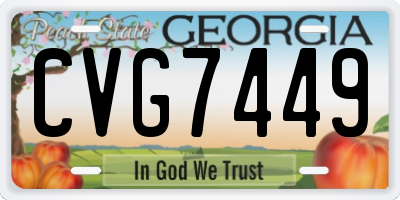 GA license plate CVG7449
