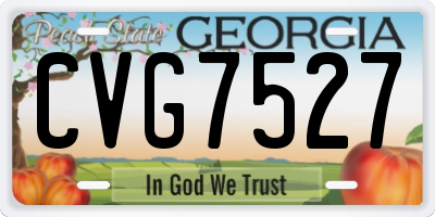 GA license plate CVG7527