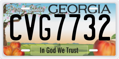 GA license plate CVG7732