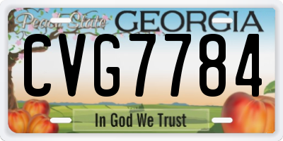 GA license plate CVG7784