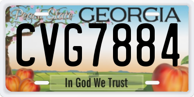 GA license plate CVG7884