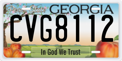 GA license plate CVG8112