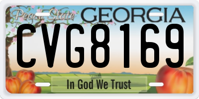 GA license plate CVG8169