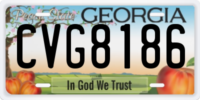 GA license plate CVG8186