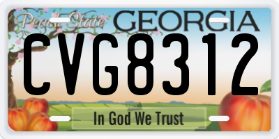 GA license plate CVG8312