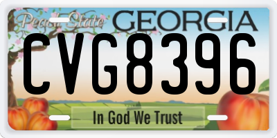 GA license plate CVG8396