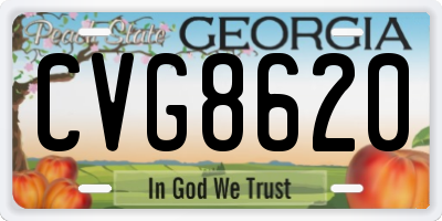 GA license plate CVG8620