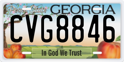 GA license plate CVG8846