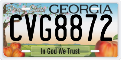 GA license plate CVG8872