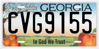 GA license plate CVG9155