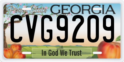 GA license plate CVG9209