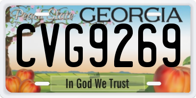 GA license plate CVG9269