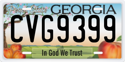 GA license plate CVG9399