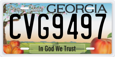 GA license plate CVG9497