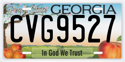 GA license plate CVG9527
