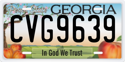 GA license plate CVG9639