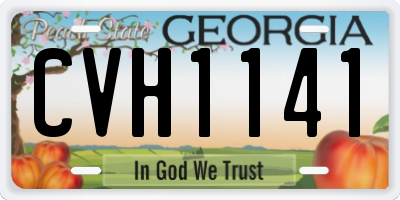 GA license plate CVH1141
