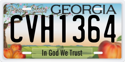 GA license plate CVH1364