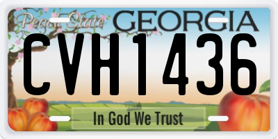 GA license plate CVH1436