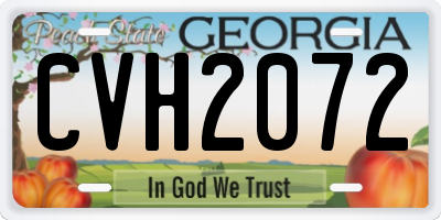 GA license plate CVH2072