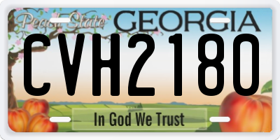 GA license plate CVH2180