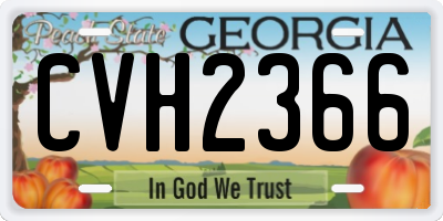 GA license plate CVH2366