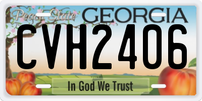 GA license plate CVH2406