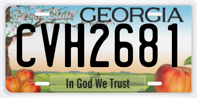 GA license plate CVH2681
