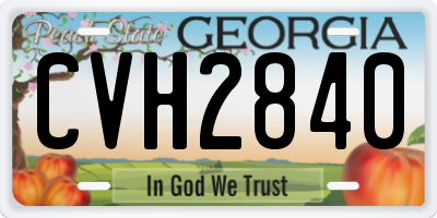 GA license plate CVH2840