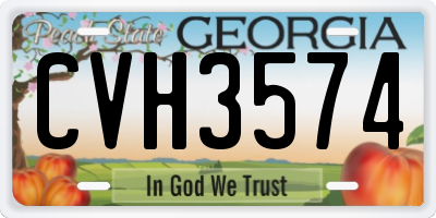 GA license plate CVH3574