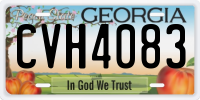 GA license plate CVH4083
