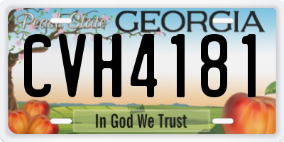 GA license plate CVH4181