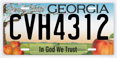 GA license plate CVH4312