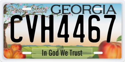 GA license plate CVH4467