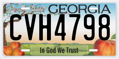 GA license plate CVH4798