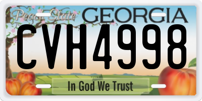GA license plate CVH4998