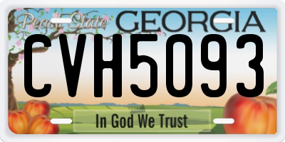 GA license plate CVH5093
