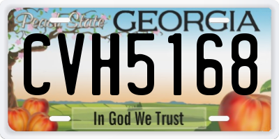 GA license plate CVH5168