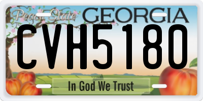 GA license plate CVH5180